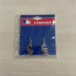 Colorado Rockies Baseball Earrings